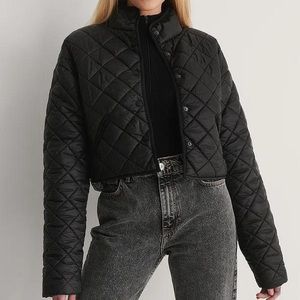 NA-KD QUILTED CROPPED JACKET